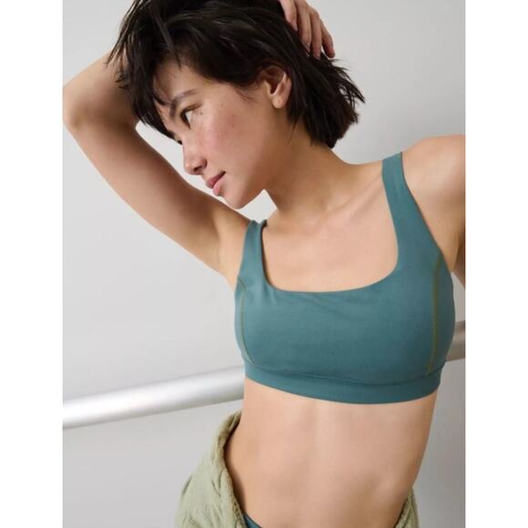 J.Crew | Green CloudStretch Scoop Neck Sports Bra | Size XL - Picture 2 of 8